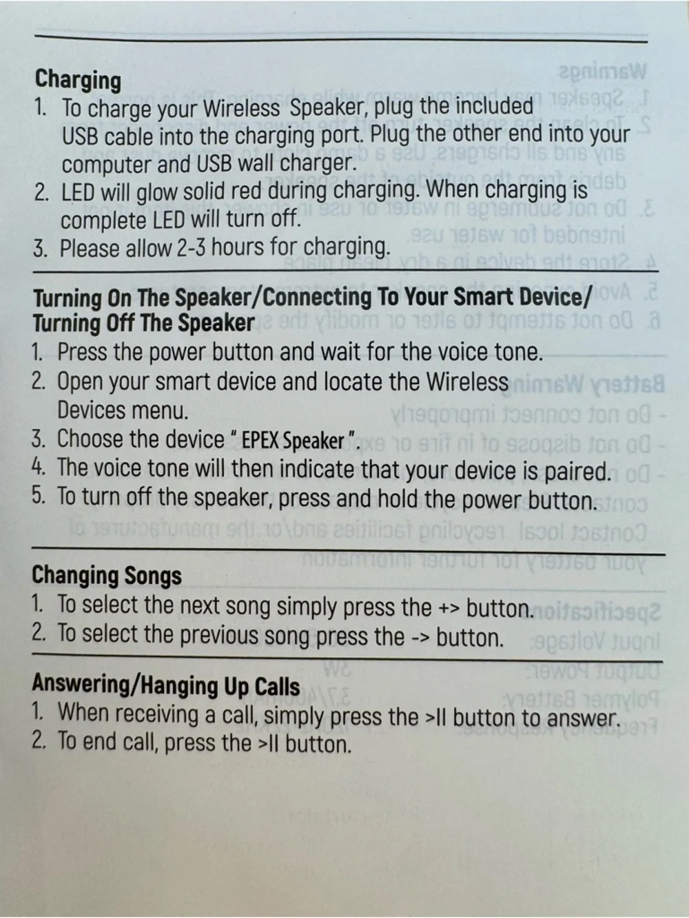 Portable EPEX Central Park Rugged Wireless Bluetooth Speaker Hangs Anywhere - Picture 14 of 16
